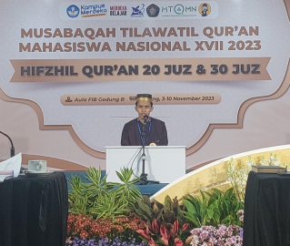 Penampilan Ahmad Zaki Burhani Musabaqah Hifzhil Qur'an (MHQ) kategori 30 Juz (HQ30) Putra dalam ajang MTQMN XVII 2023