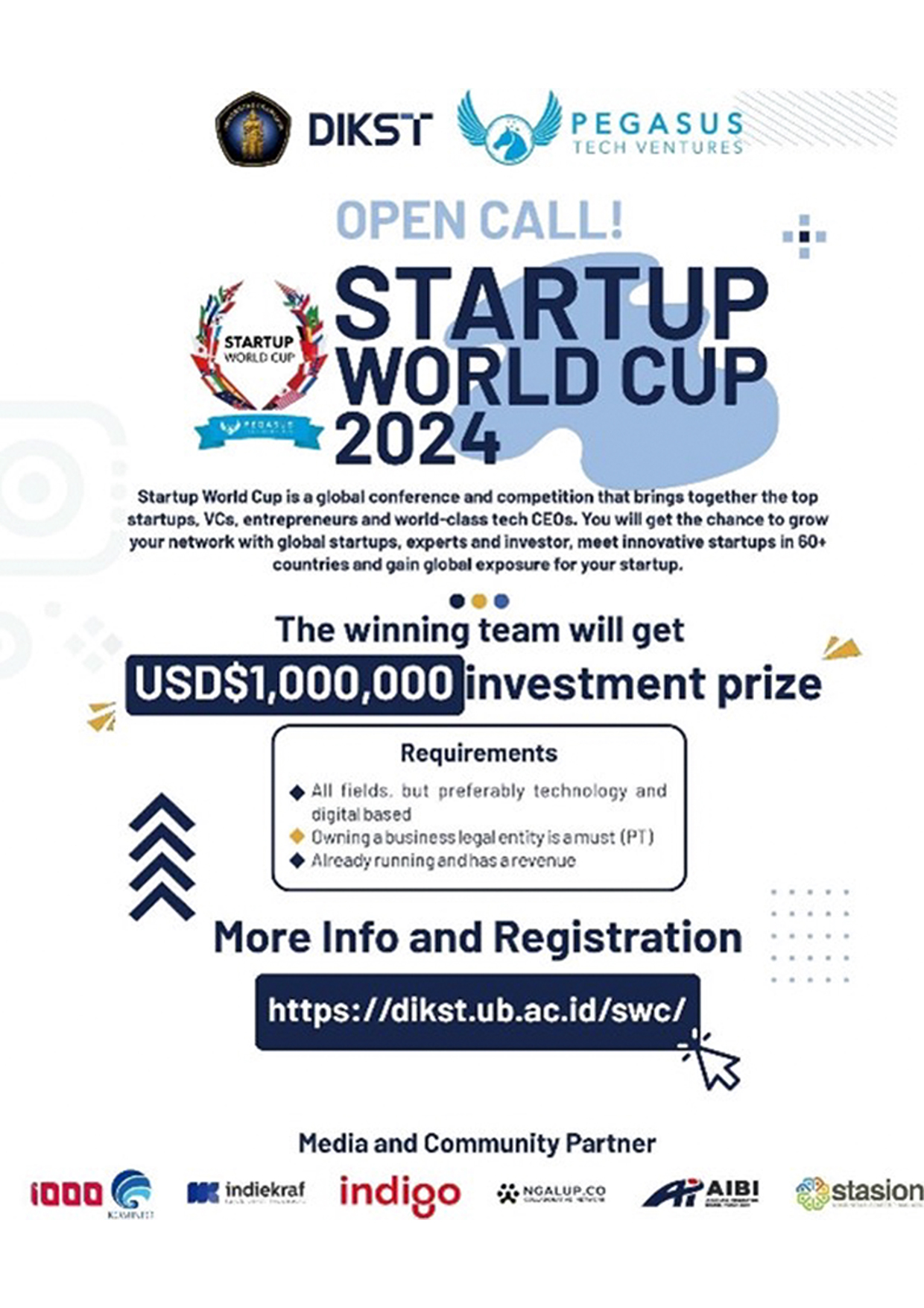 Kompetisi Startup World Cup 2024 Universitas Brawijaya Membuka